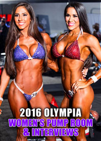 2016 Olympia - Women's Pump Room and Interviews